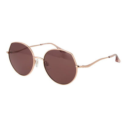 Trussardi Women’s Sunglasses – Gold Metal Frame, Rose Lenses