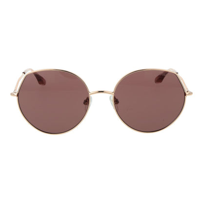 Trussardi Women’s Sunglasses – Gold Metal Frame, Rose Lenses