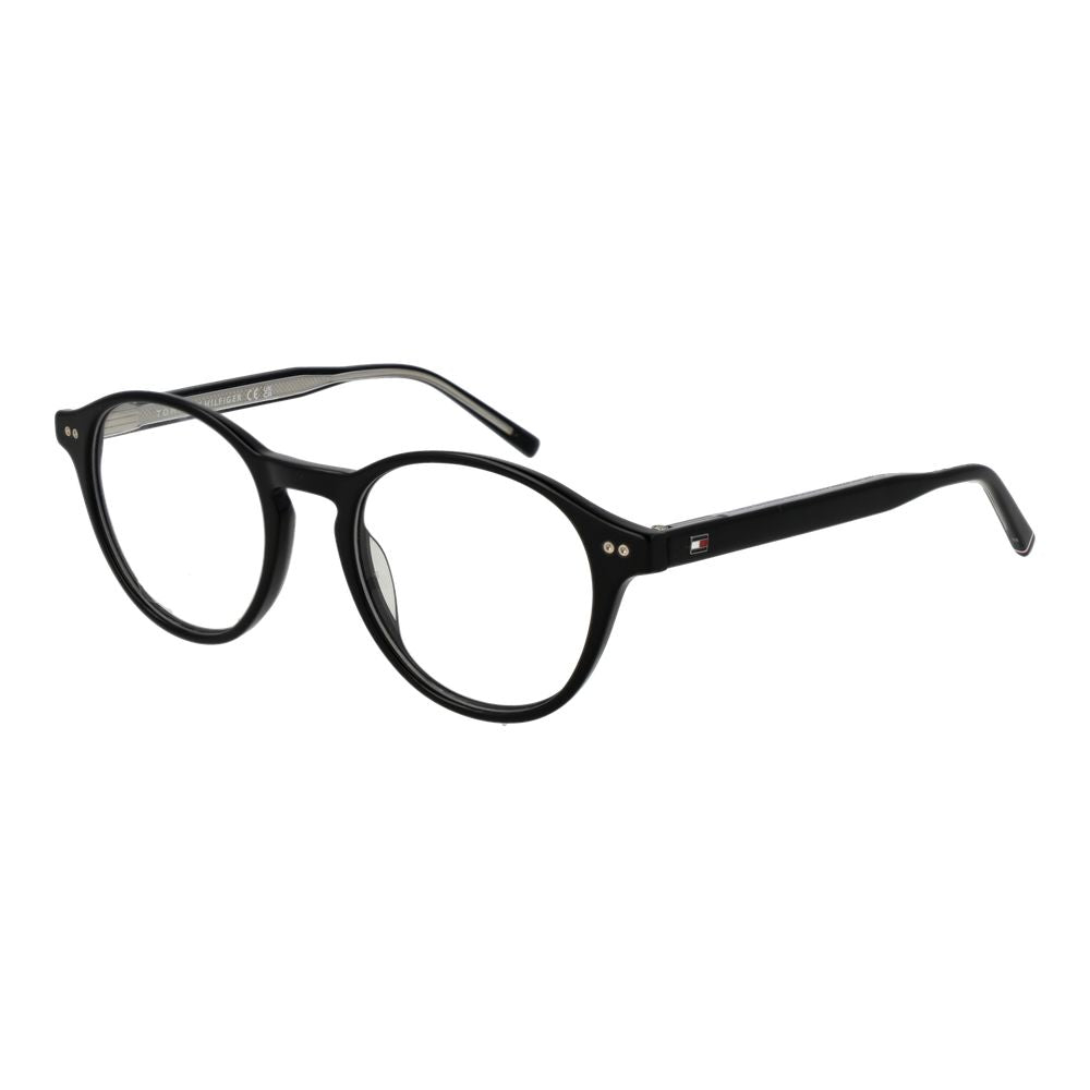 Tommy Hilfiger Men's Acetate Glasses – Black Full-Rim Frames
