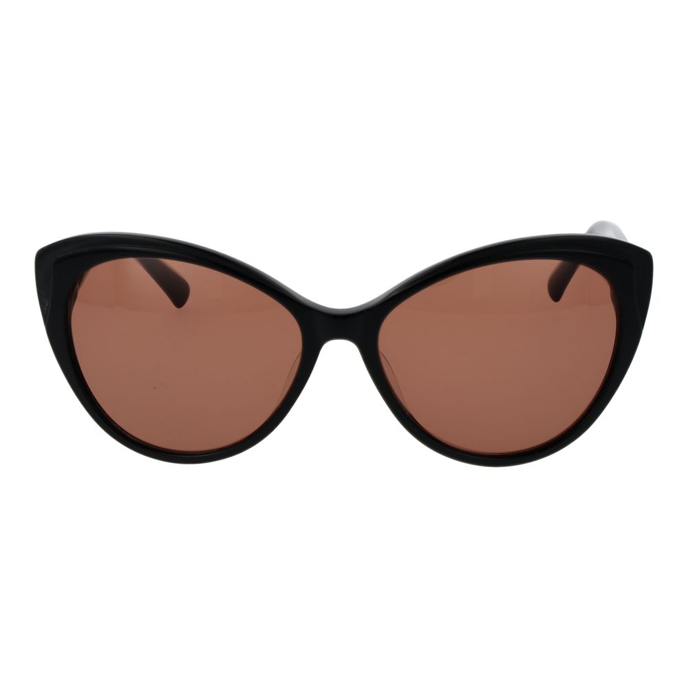 Replay Women’s Sunglasses – Black Cat Eye Frame, Brown Lenses
