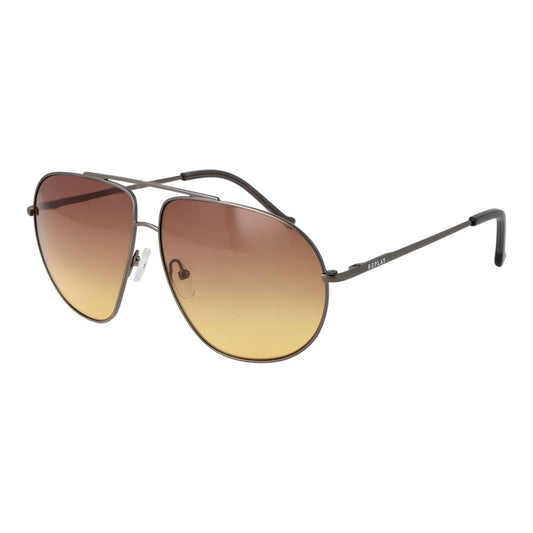 Replay Unisex Sunglasses – Gunmetal Aviator Frame, Brown Gradient Lenses