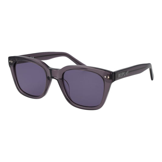 Replay Unisex Sunglasses – Grey Full-Rim Frame, Grey Lenses