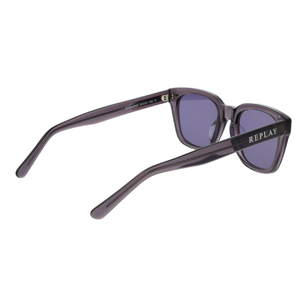 Replay Unisex Sunglasses – Grey Full-Rim Frame, Grey Lenses
