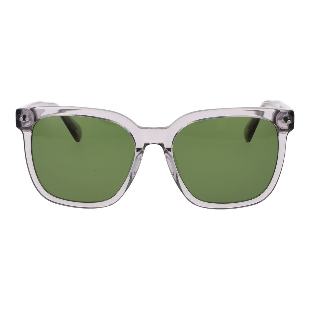 Replay Men’s Sunglasses – Grey Square Frame, Green Lenses