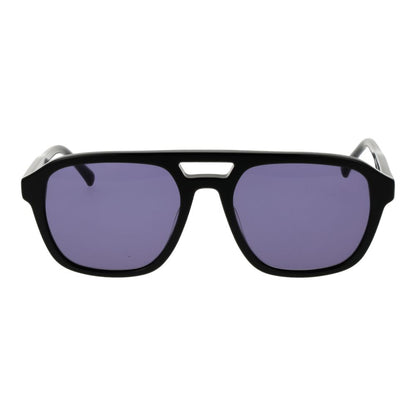 Replay Men’s Sunglasses – Black Aviator Frame, Grey Lenses