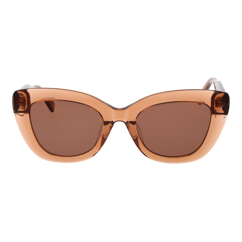 Replay Women’s Sunglasses – Beige Cat Eye Frame, Brown Lenses