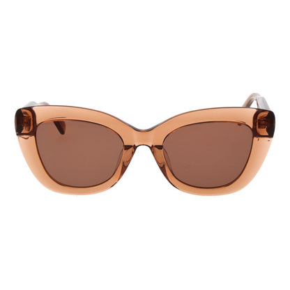 Replay Women’s Sunglasses – Beige Cat Eye Frame, Brown Lenses