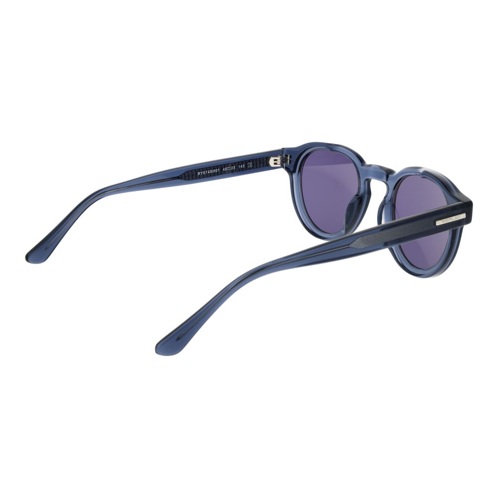 Replay Unisex Sunglasses – Grey Full-Rim Frame, Purple Lenses