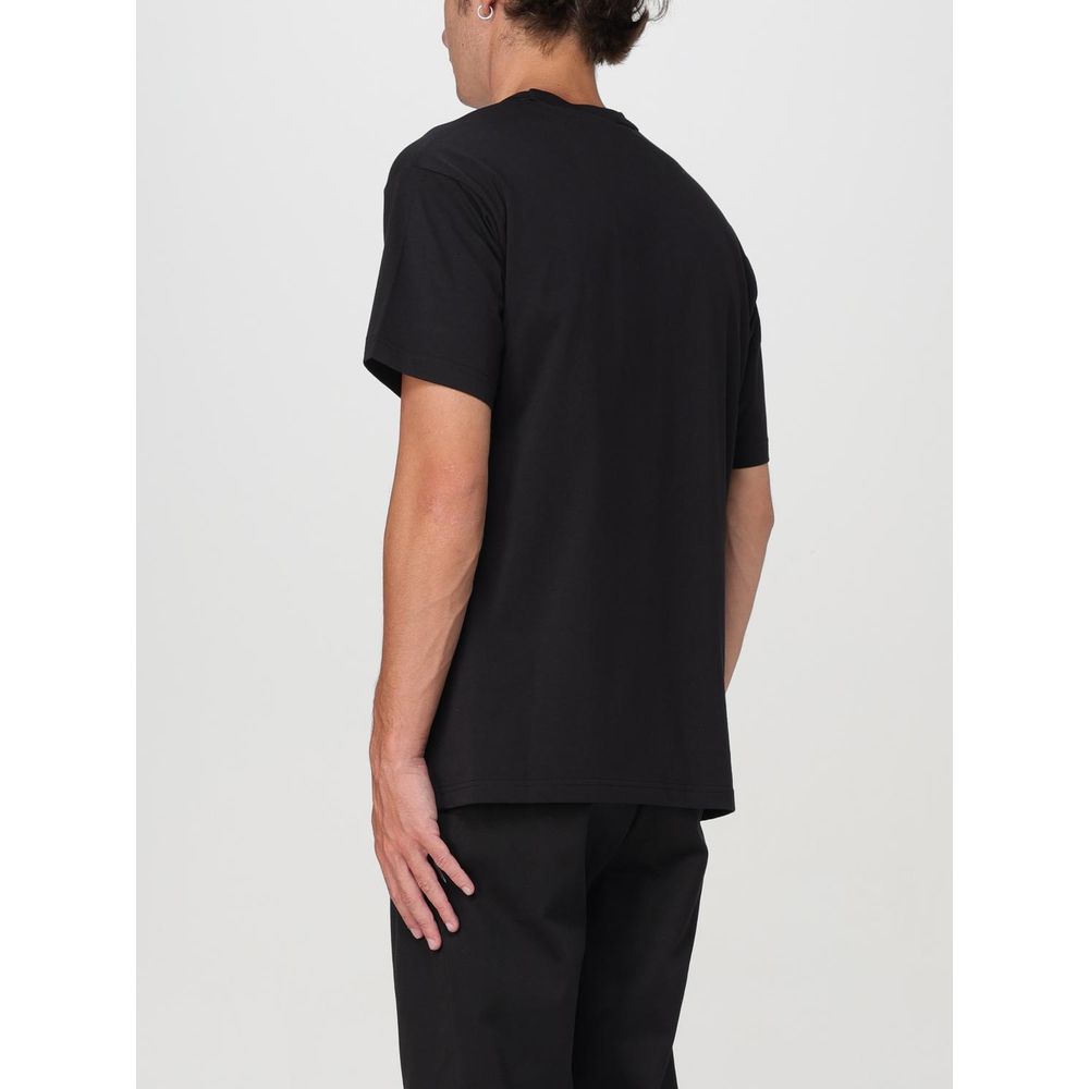 Versace Jeans Black Cotton T-Shirt - Bold Elegance