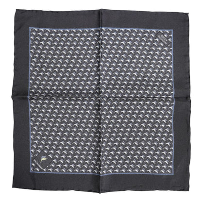 Dolce & Gabbana Black Silk Square Scarf
