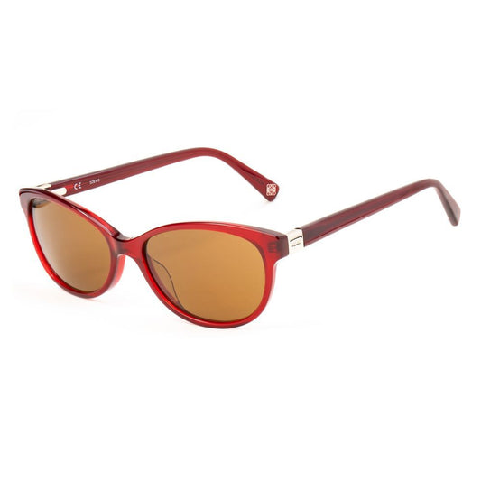 Loewe Women’s Sunglasses – Red Acetate Frame, Brown Lenses