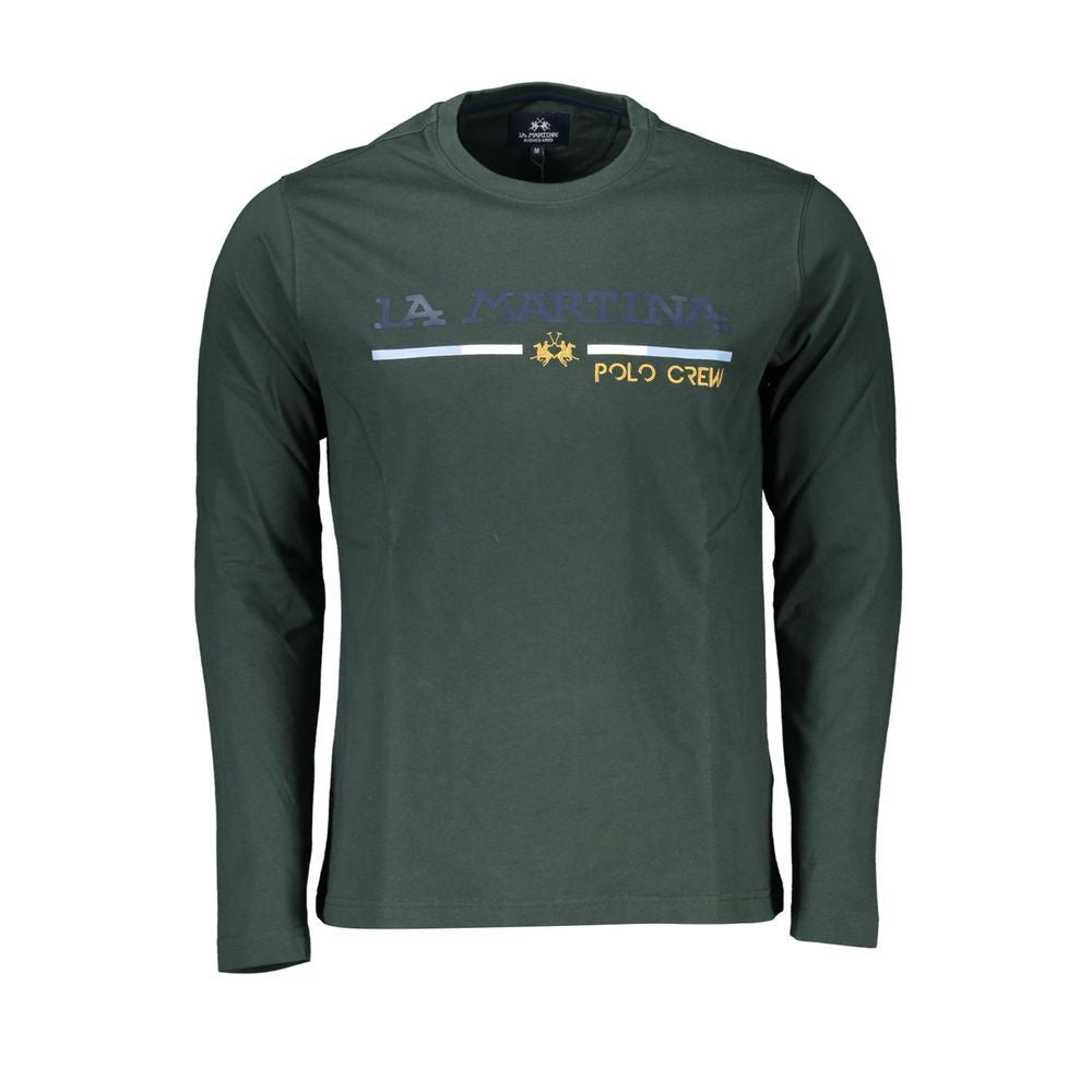La Martina Bicolor Cotton Sportswear Long Sleeve T-Shirt