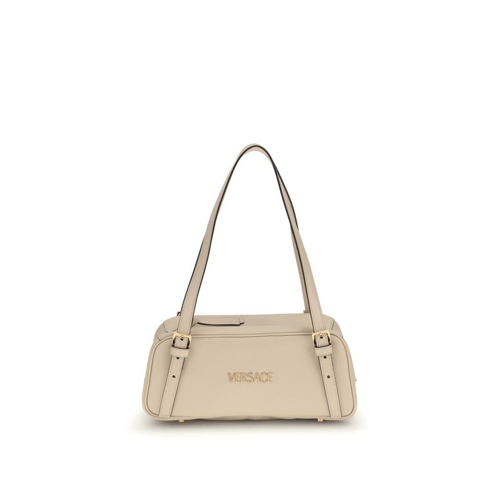 Versace Cream Lambskin Ovis Aries Shoulder Bag