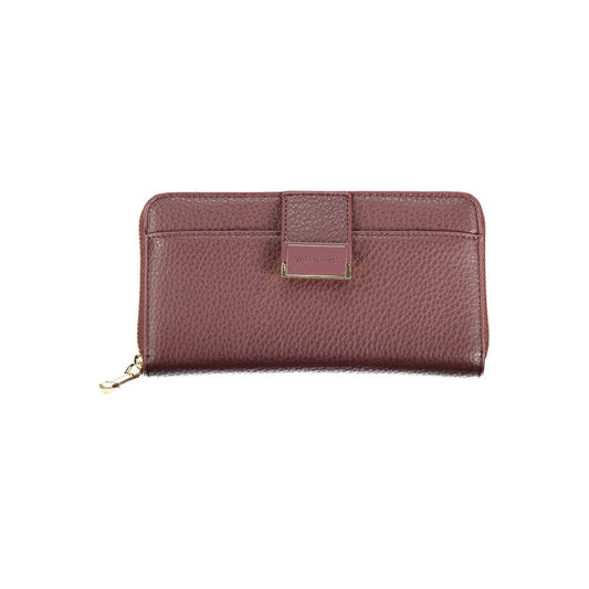 Mario Valentino Rosso Leather Wallet with Elegant Closure