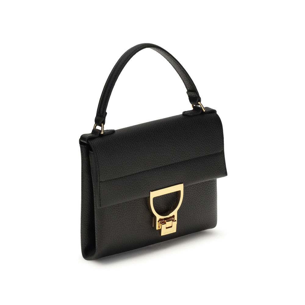Coccinelle Black Calf Leather Bos Taurus Arlettis Mini Handbag