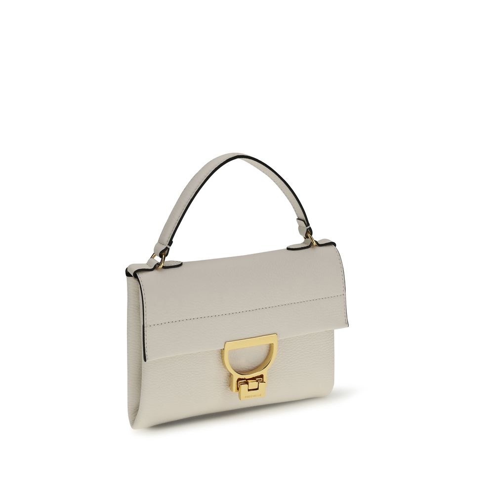 Coccinelle Arlettis Mini Handbag in Cream Calf Leather