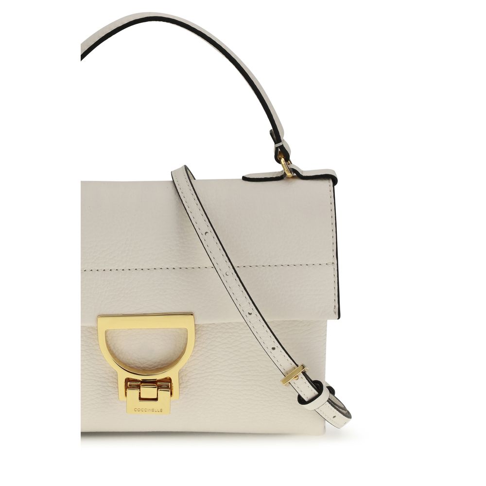 Coccinelle Arlettis Mini Handbag in Cream Calf Leather