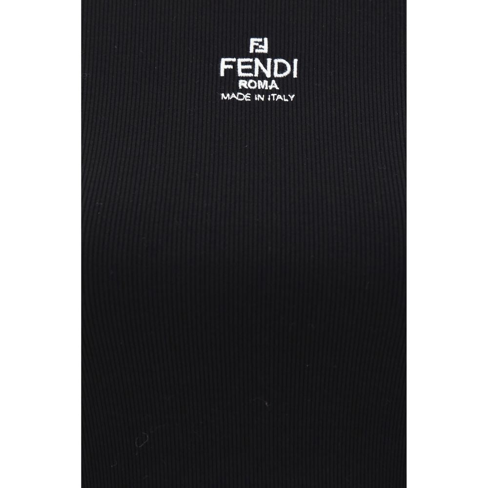 Fendi Black Cotton T-Shirt: Elevated Elegance