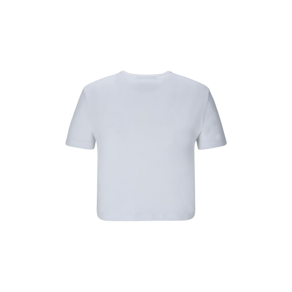 Fendi White Cotton T-Shirt with Monogram