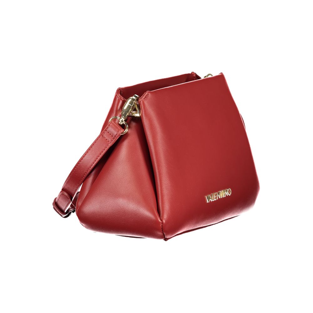 Mario Valentino Red Leather Handbag with Iconic Logo