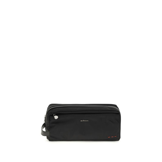 Kiton Black Nylon Beauty Case