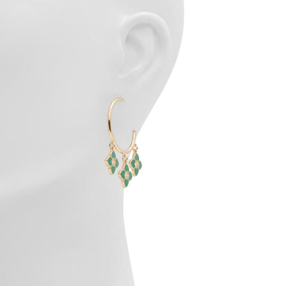 ALDO Dark Green Elastane Earrings
