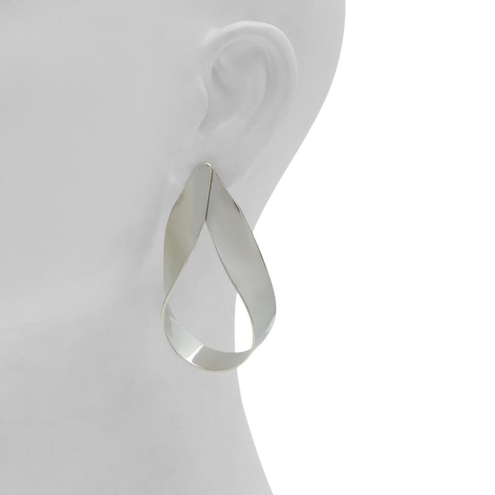 ALDO Silver Elastane Earrings - Chic Elegance for Every Occasion