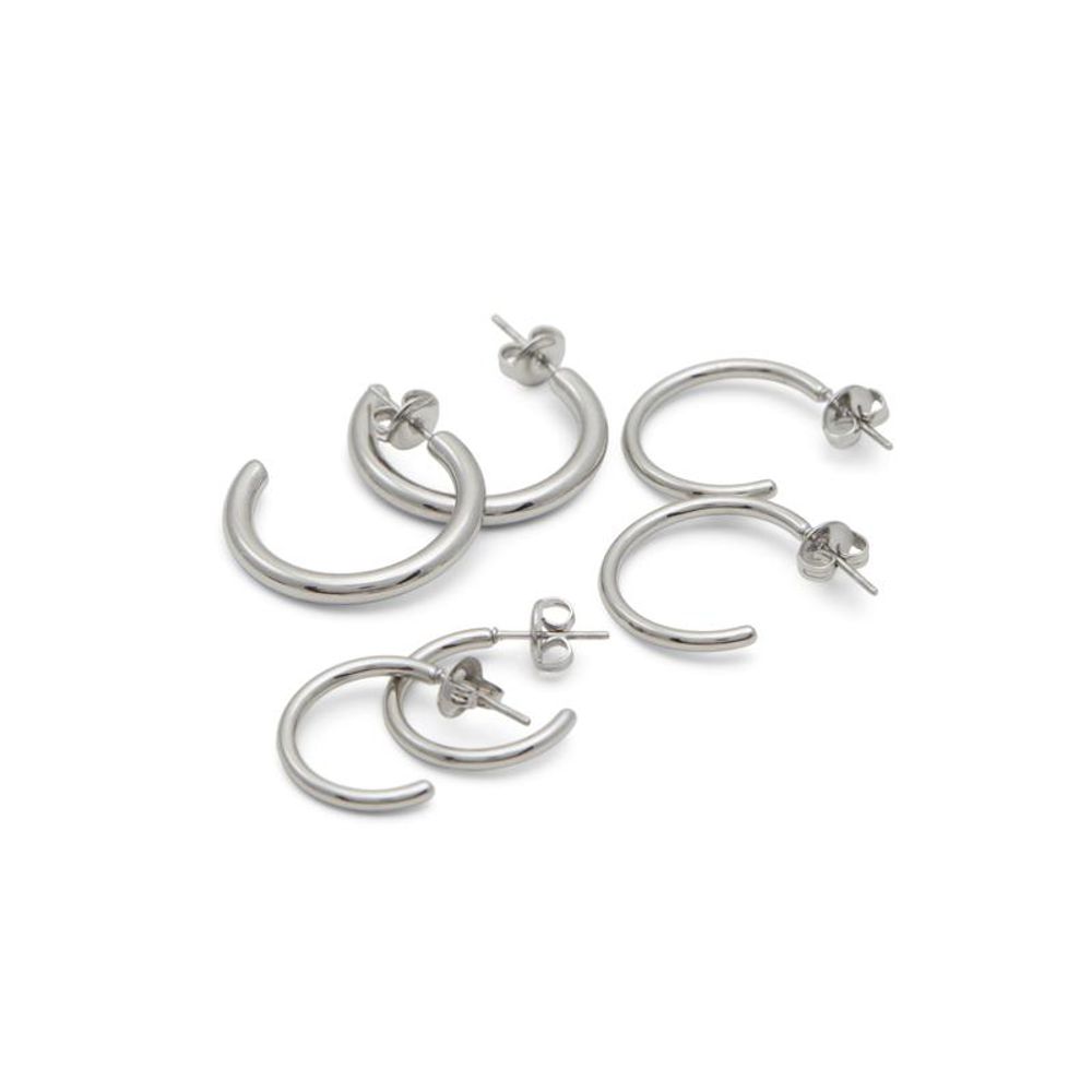 ALDO Silver Elastane Earrings - Chic Elegance for Every Occasion