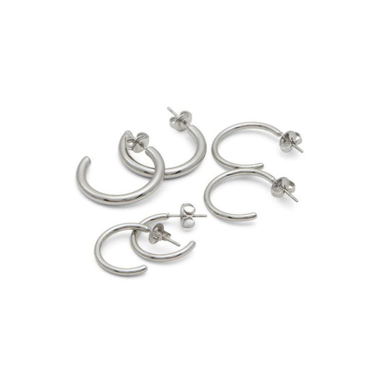 ALDO Silver Elastane Earrings - Chic Elegance for Every Occasion