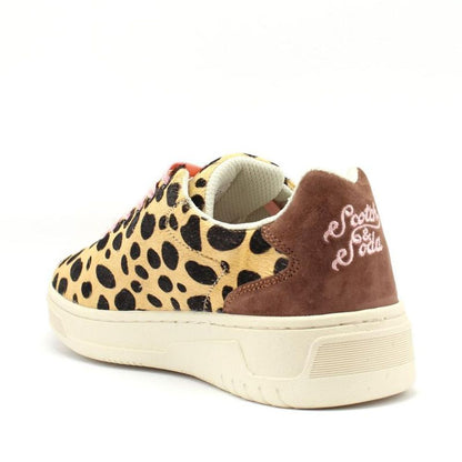 Scotch & Soda Leopard Pony Multicolor Leather Low Top Sneakers