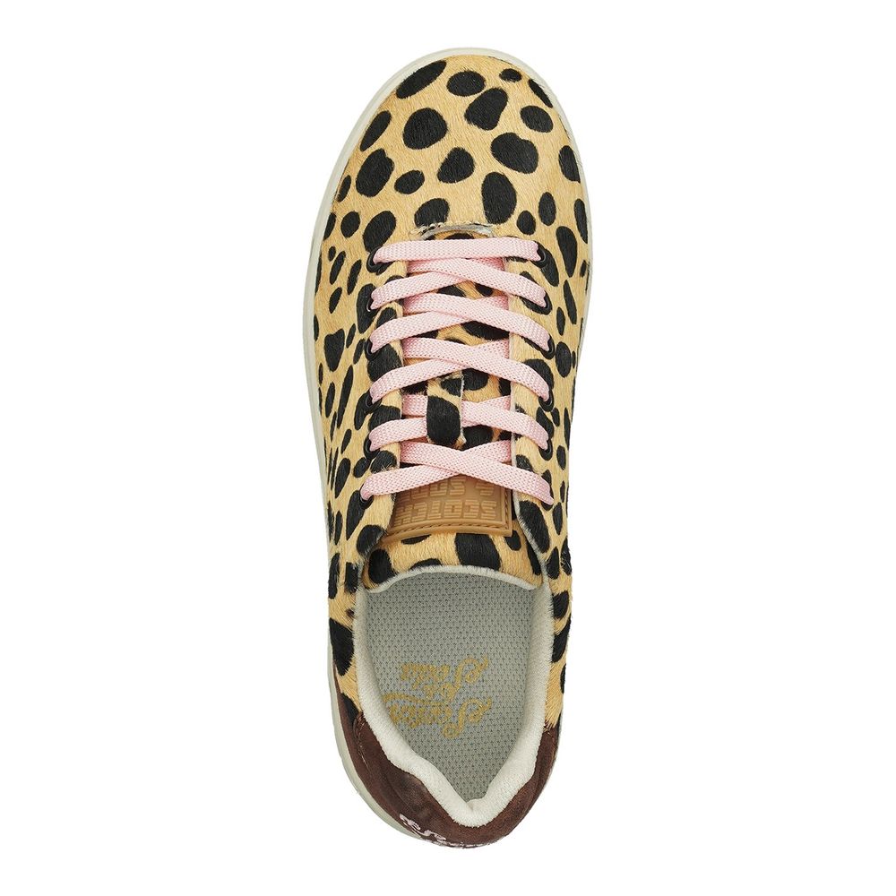 Scotch & Soda Leopard Pony Multicolor Leather Low Top Sneakers