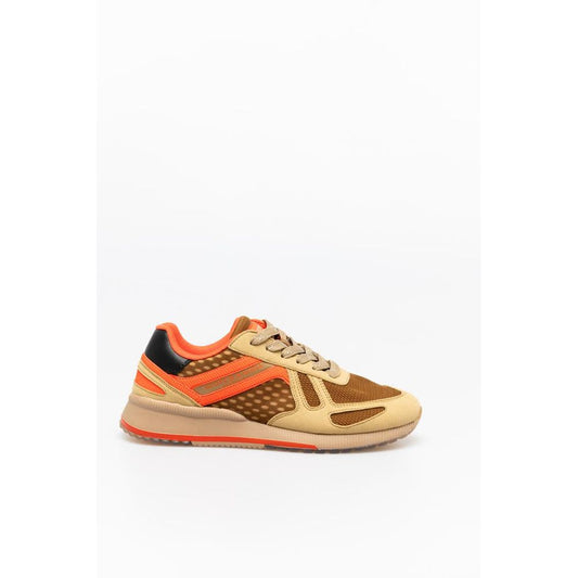 Scotch & Soda Beige Leather Athletic Sneakers