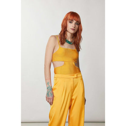 Patrizia Pepe Orange Viscose Tank Top - Juicy Orange, Women’s XS