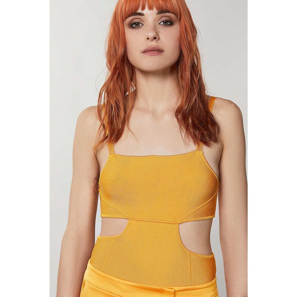 Patrizia Pepe Orange Viscose Tank Top - Juicy Orange, Women’s XS