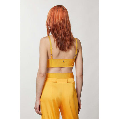 Patrizia Pepe Orange Viscose Tank Top - Juicy Orange, Women’s XS
