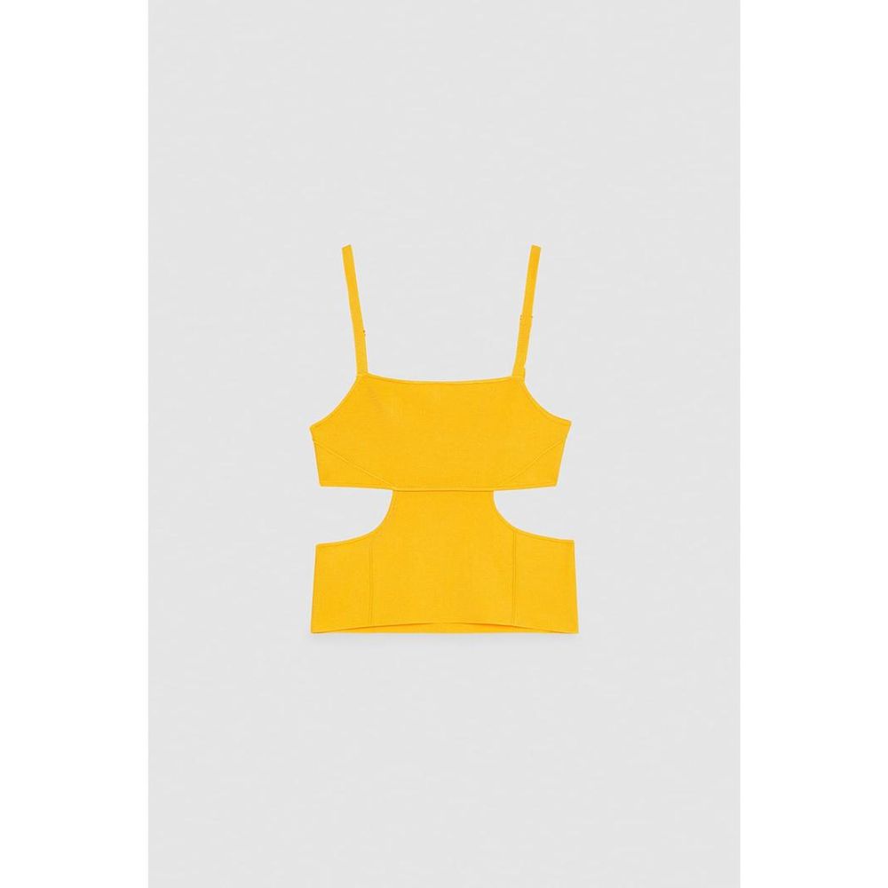 Patrizia Pepe Orange Viscose Tank Top - Juicy Orange, Women’s XS