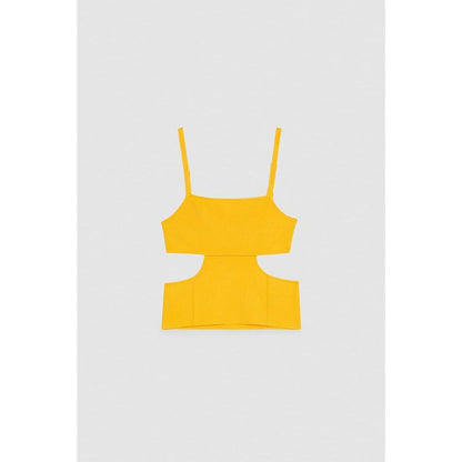 Patrizia Pepe Orange Viscose Tank Top - Juicy Orange, Women’s XS