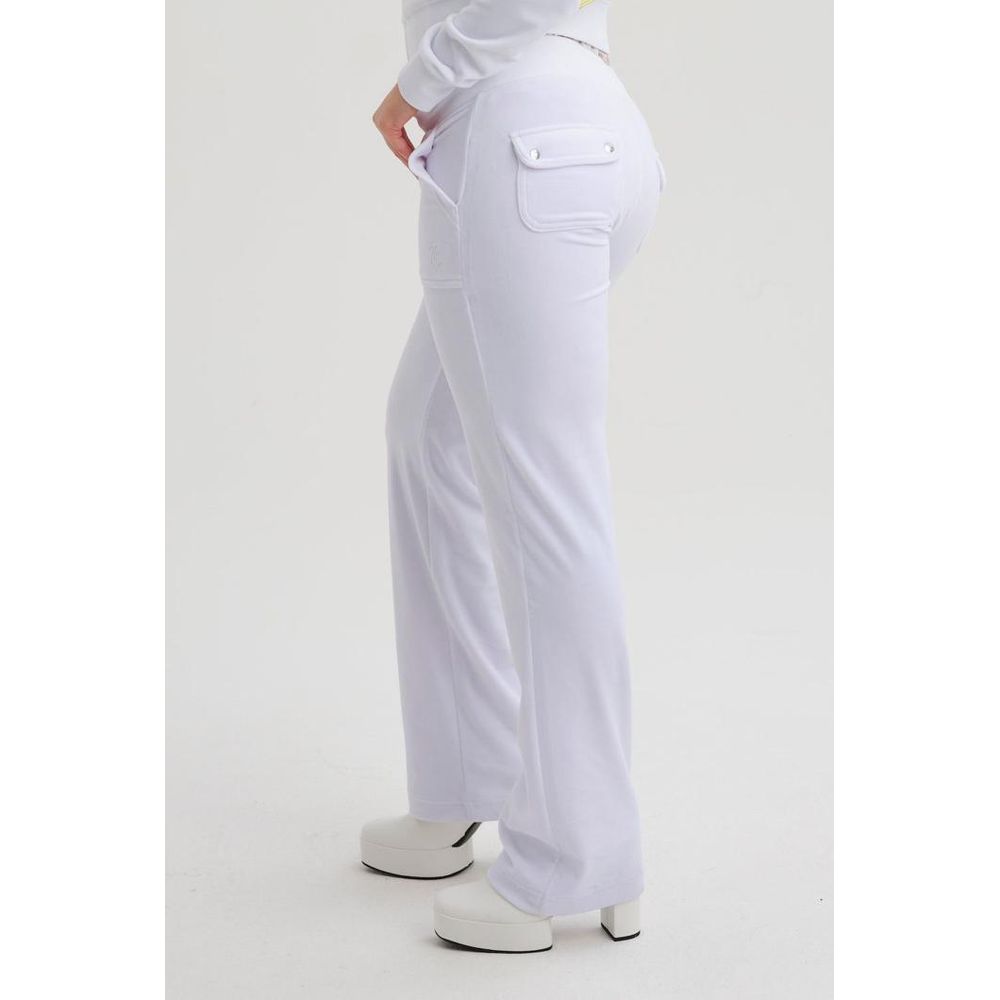 Juicy Couture Women's Plush Velour Casual Pants - White