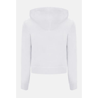 Juicy Couture Women's Plush Velour Sweatshirt in Crisp White
