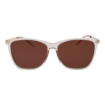 Replay Women’s Sunglasses – Beige Square Frame, Brown Lenses