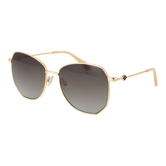 Replay Women's Gold Metal Sunglasses – Full-Rim Style with Grey Gradient Lenses
