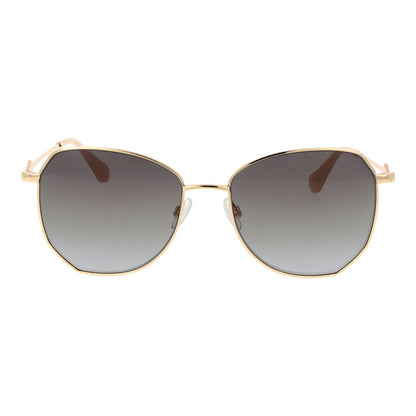 Replay Women's Gold Metal Sunglasses – Full-Rim Style with Grey Gradient Lenses