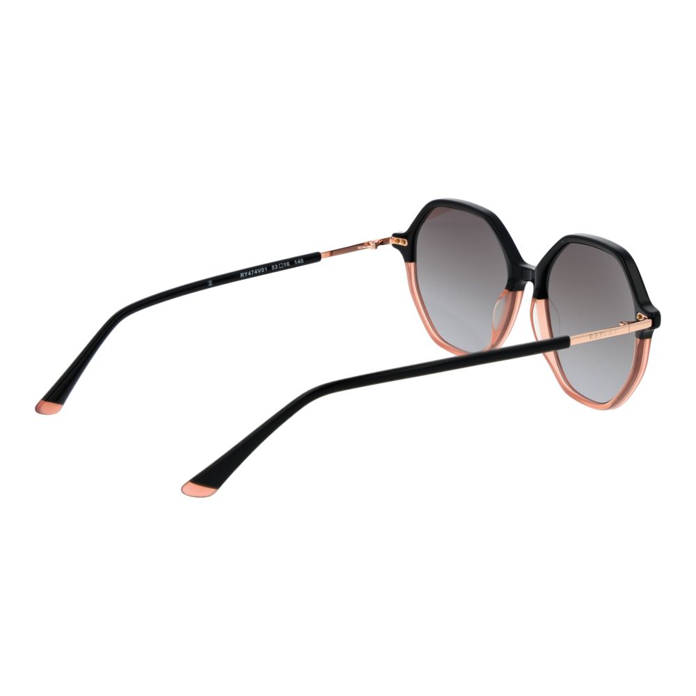 Replay Women’s Sunglasses – Black Panto Frame, Grey Gradient Lenses