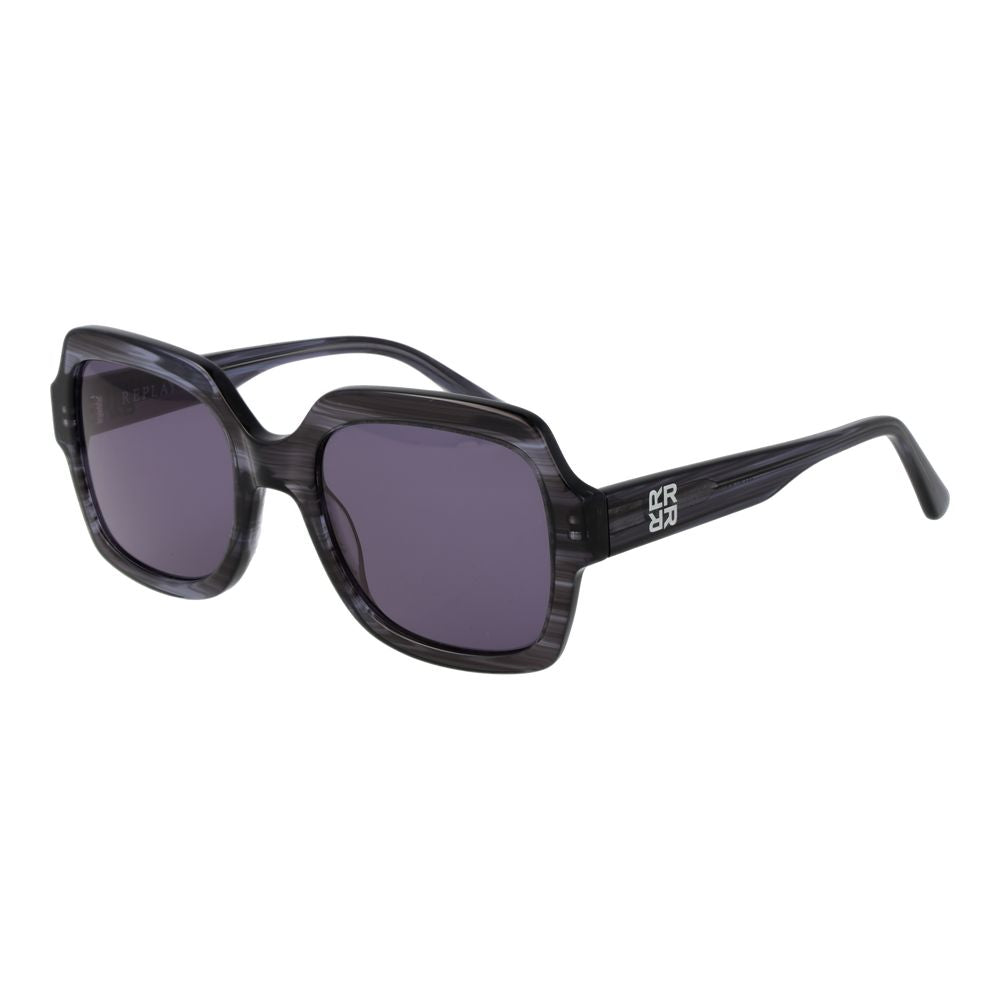 Replay Women’s Sunglasses – Grey Square Frame, Grey Lenses