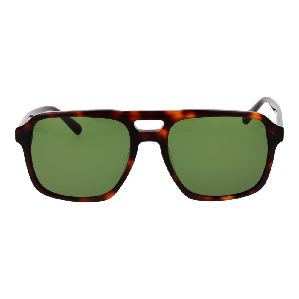 Replay Men’s Sunglasses – Brown Full-Rim Frame, Green Lenses