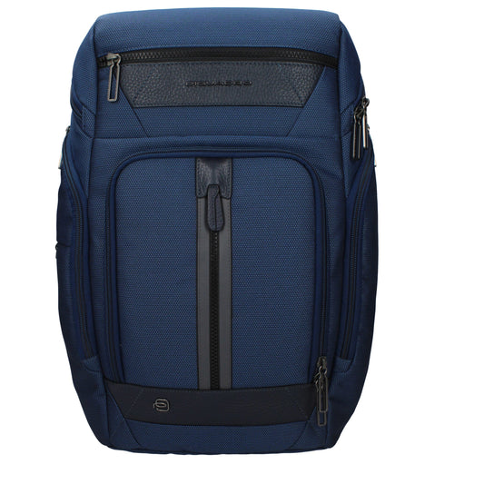 Piquadro Blue Fabric Backpack - Stylish and Functional