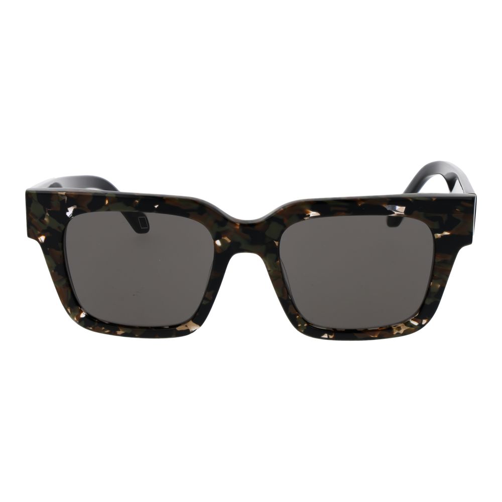 Replay Unisex Sunglasses – Multicolor Square Frame, Grey Lenses