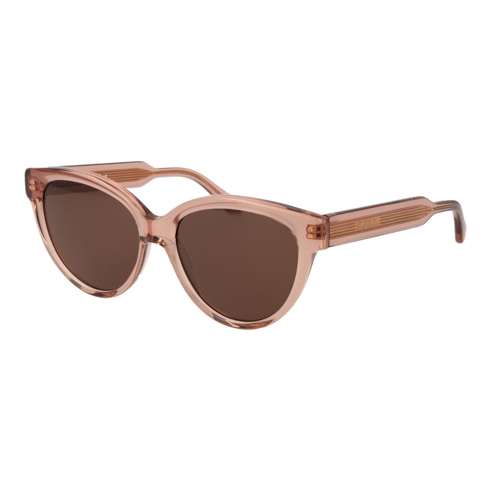 Replay Women’s Sunglasses – Rose Cat Eye Frame, Brown Lenses
