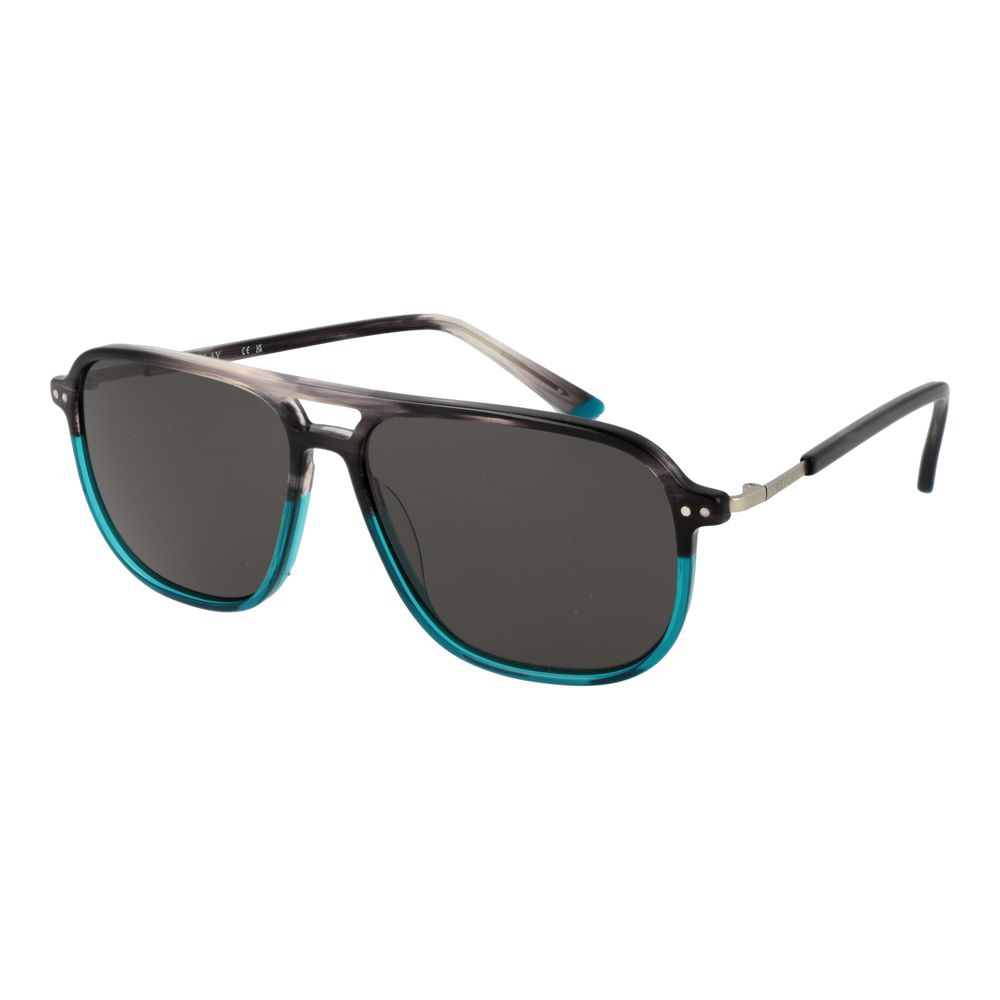 Replay Turquoise Men’s Sunglasses – Aviator Full-Rim with Grey Lenses