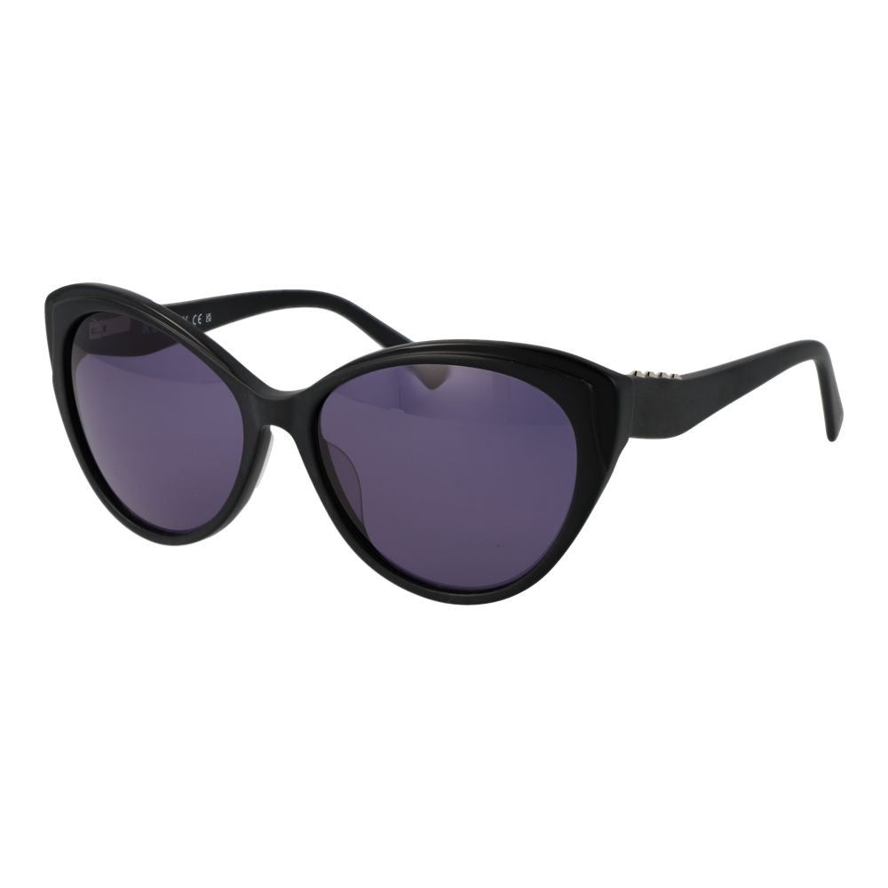 Replay Women’s Sunglasses – Black Cat Eye Frame, Purple Lenses